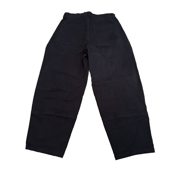 Everlane Womens Size 10 High Rise Utility Barrel Pants Black Minimalist NWT - Picture 2 of 8